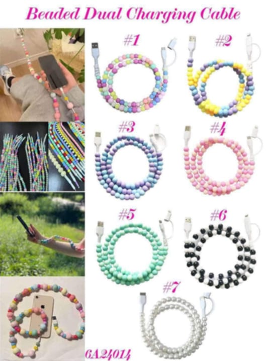 Beaded Dual Charging Cables
