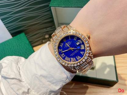 R Watches Encrusted 4-8 -Gold