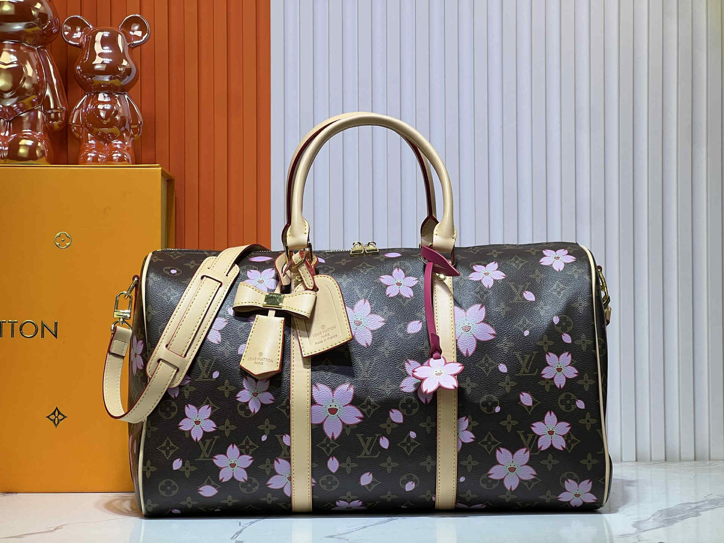 L TM Flower Duffle New