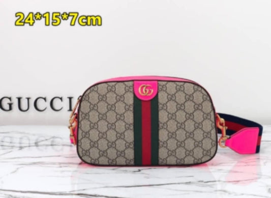 G*G Mono/Pink Crossbody Bag