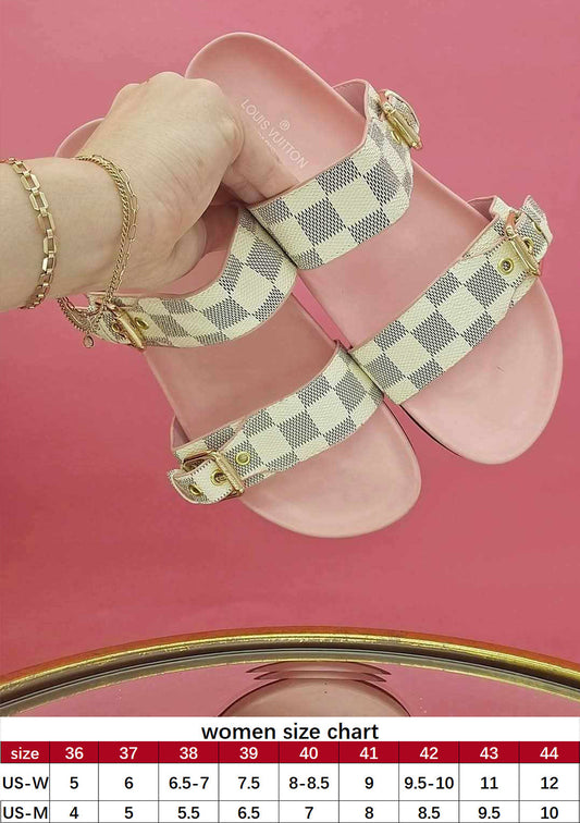 L Boujee Sandals Checker