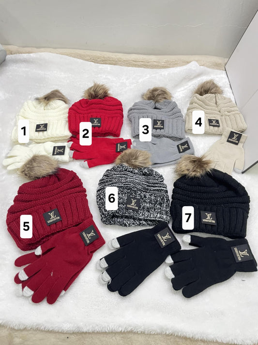 L Hat & Glove Set