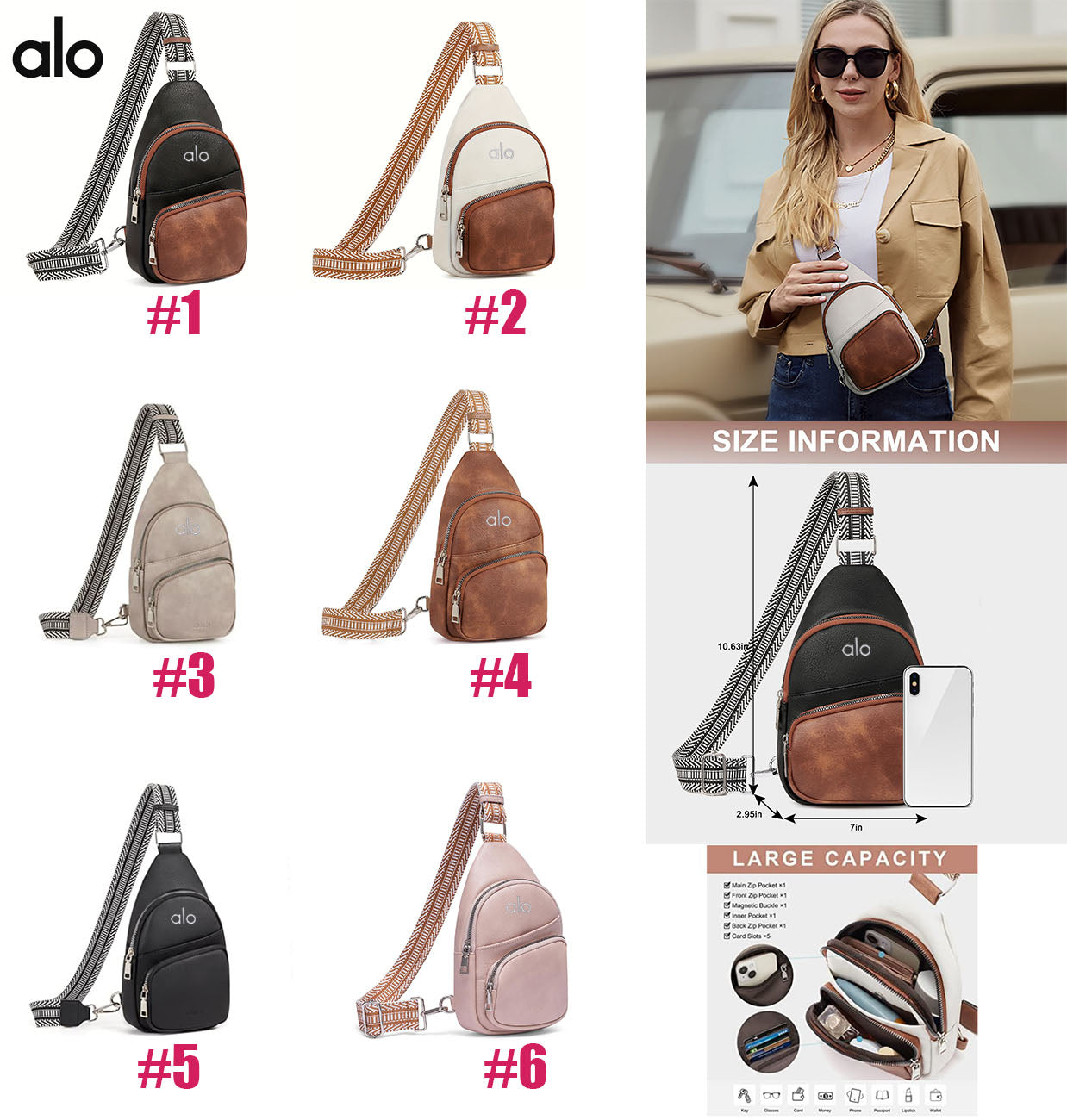 A L O  sling bag