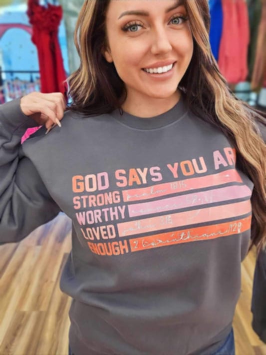 God Says Graphic Crewneck/Tees