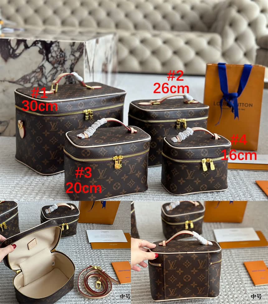 L mono Cosmetic Makeup Bags 1-4