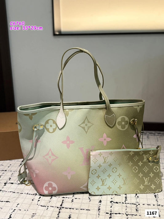 L Never-Full Ombre Pink/Green