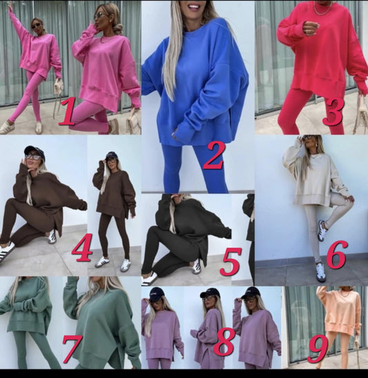 Oversize Crewneck Sweatshirt/ Legging Set