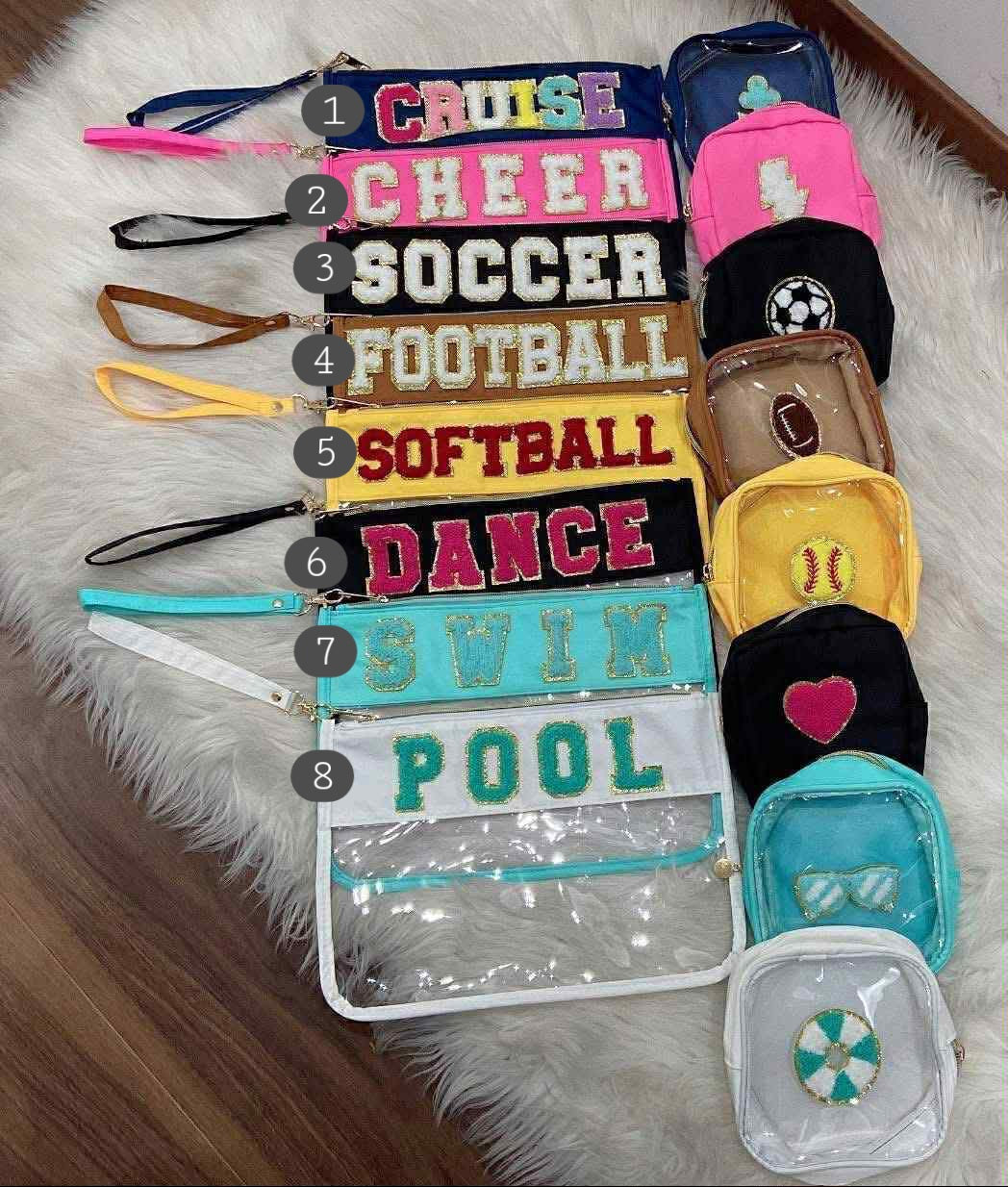 Clear Pouch Sets 1-8
