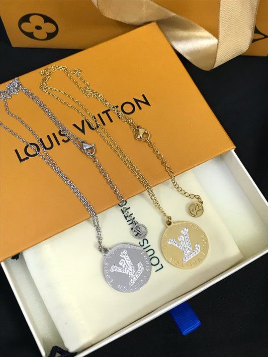 L Pendant Logo Necklace