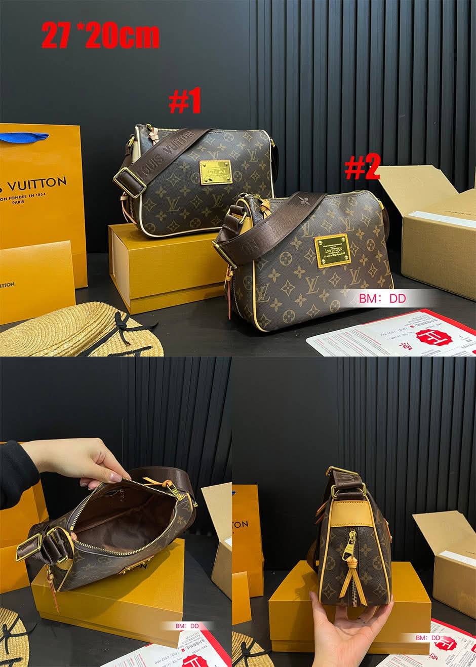 L Mono Zip Bags New