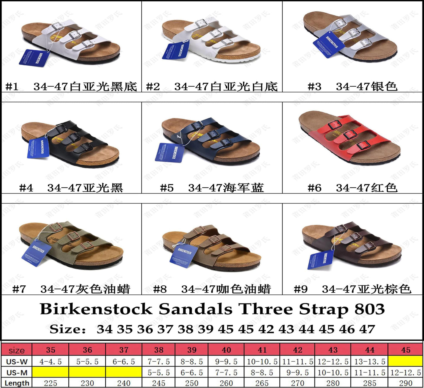 3 Strap Birk Sandals 1-9