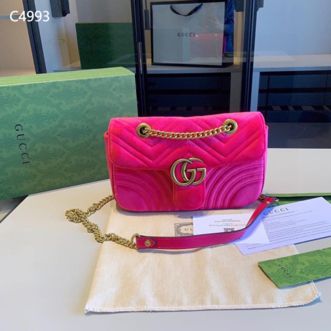 G*G Quilted Velvet Bright Bags