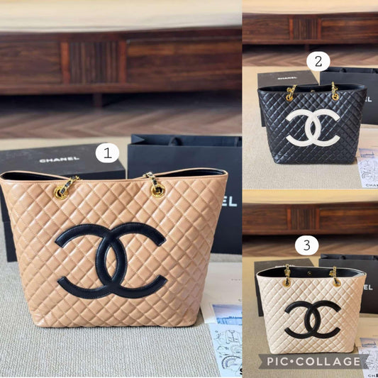 CC Quilted Tote w Chain