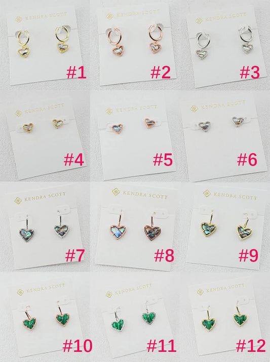K-S Heart Earrings