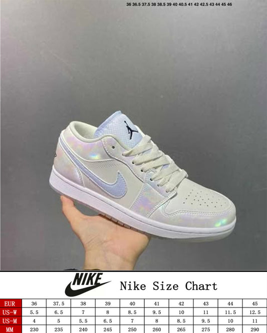 NKE White Iridescent Sneaker