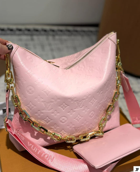 Pink L Bag Gold Chain