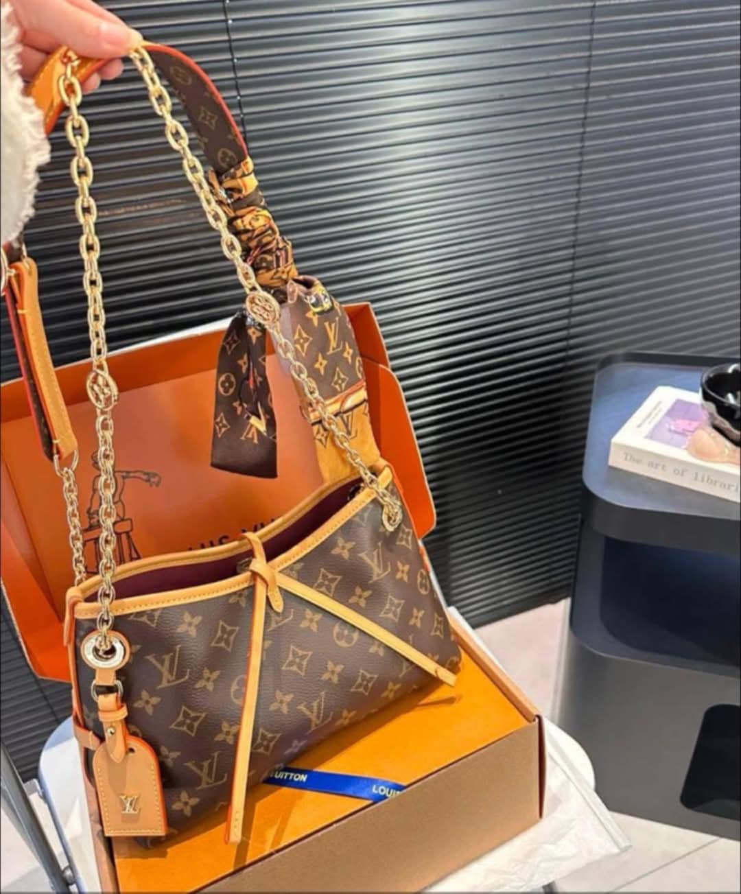 L Brown Mono Shoulder Bag