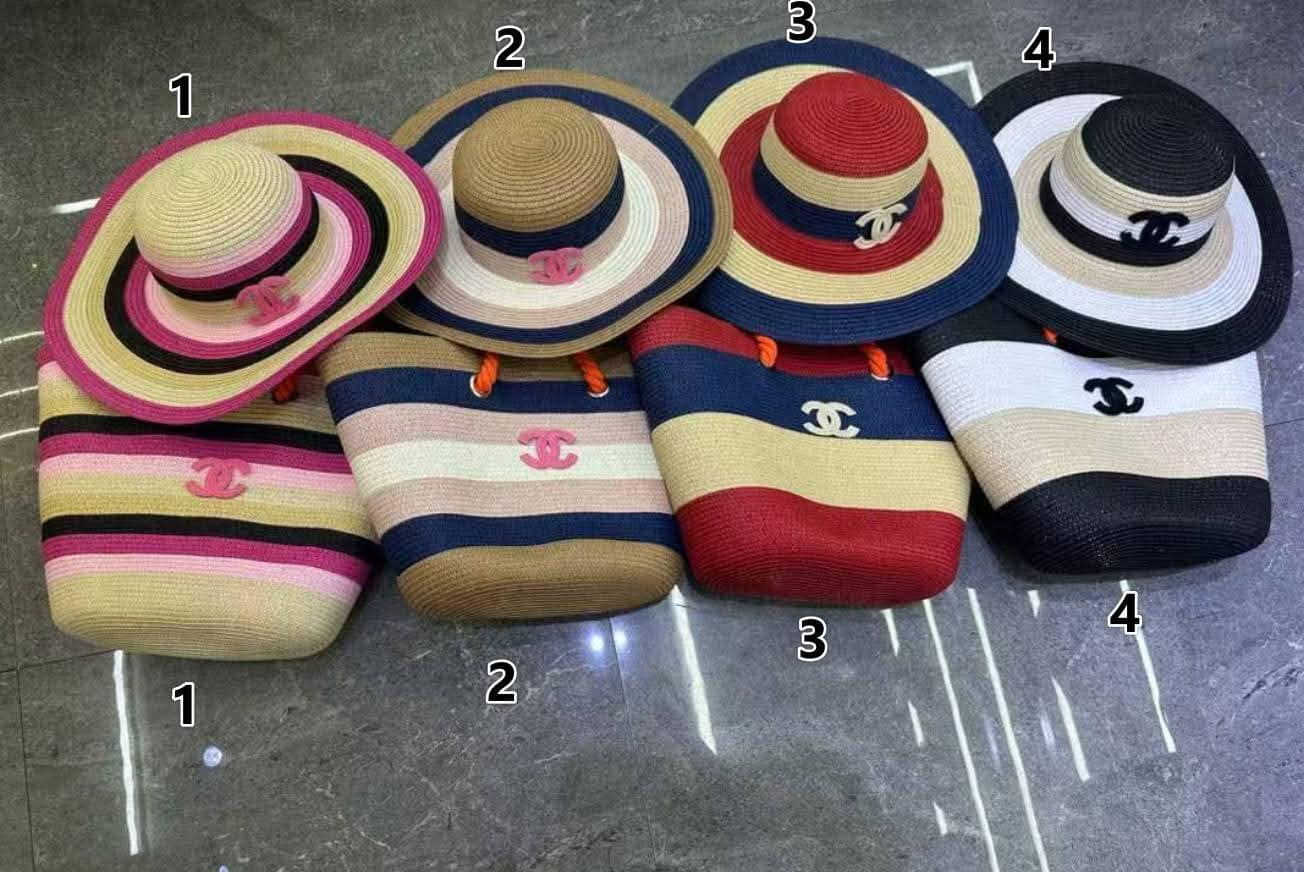 CC Stripe Hat & Tote Bag Sets 2