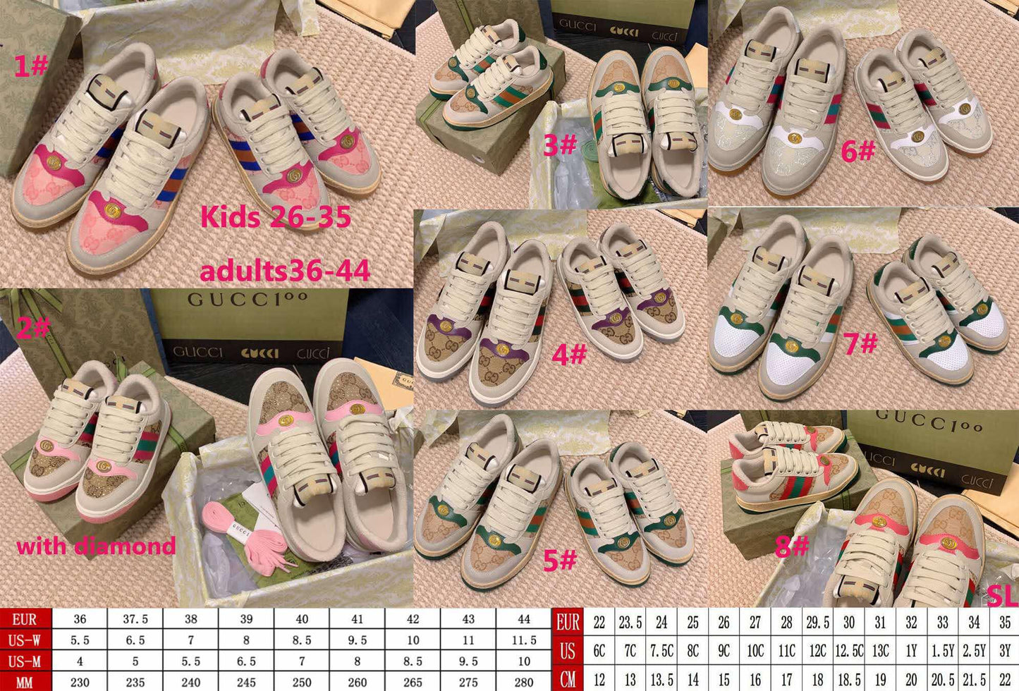 G*G Boujee Sneakers 1-8 ADULT