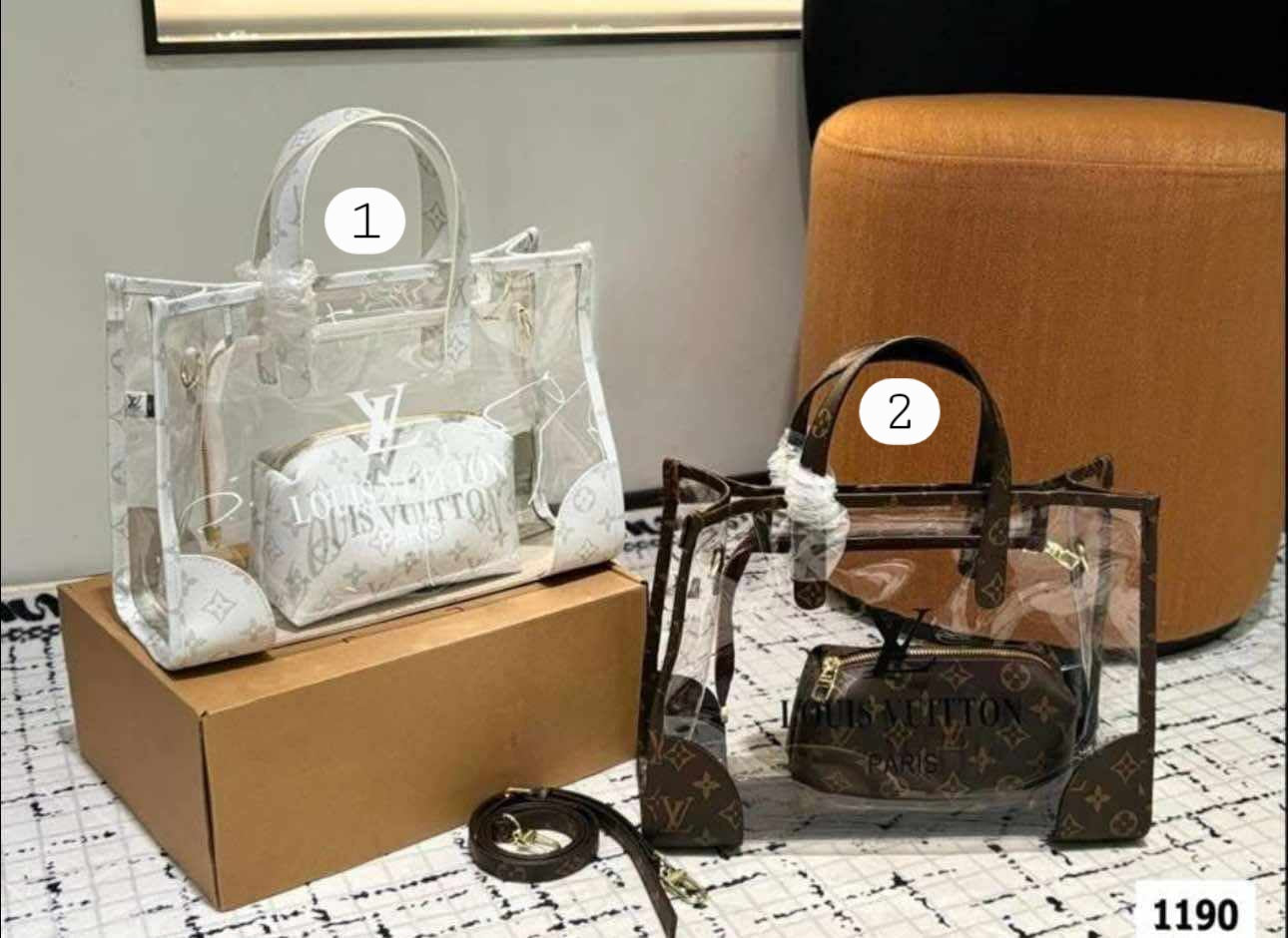 L Clear Tote Shoulder Bag Mono