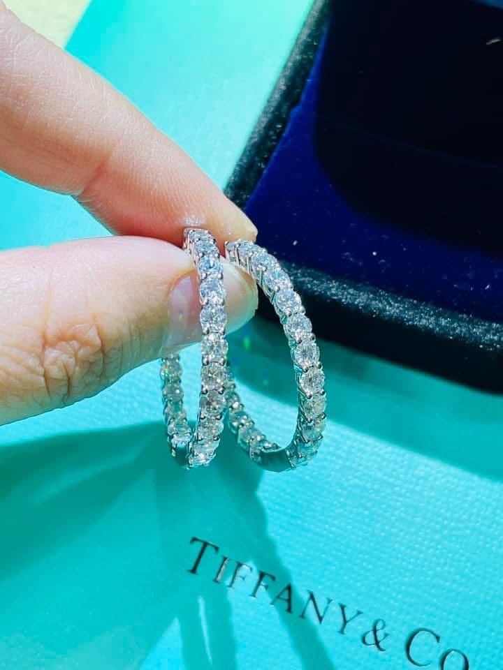 T&C Diamond Hoop Earrings