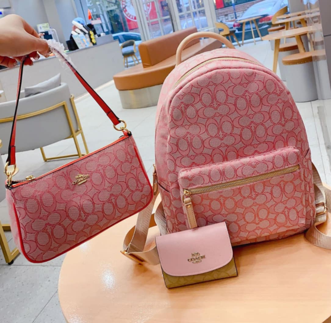Pink Backpack/Bag Set Co@ch