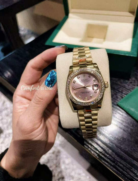 R Watch Gold/Pink