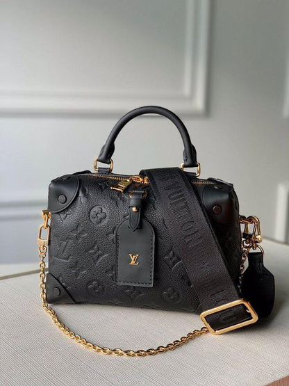 L Black Mono Trunk Bag
