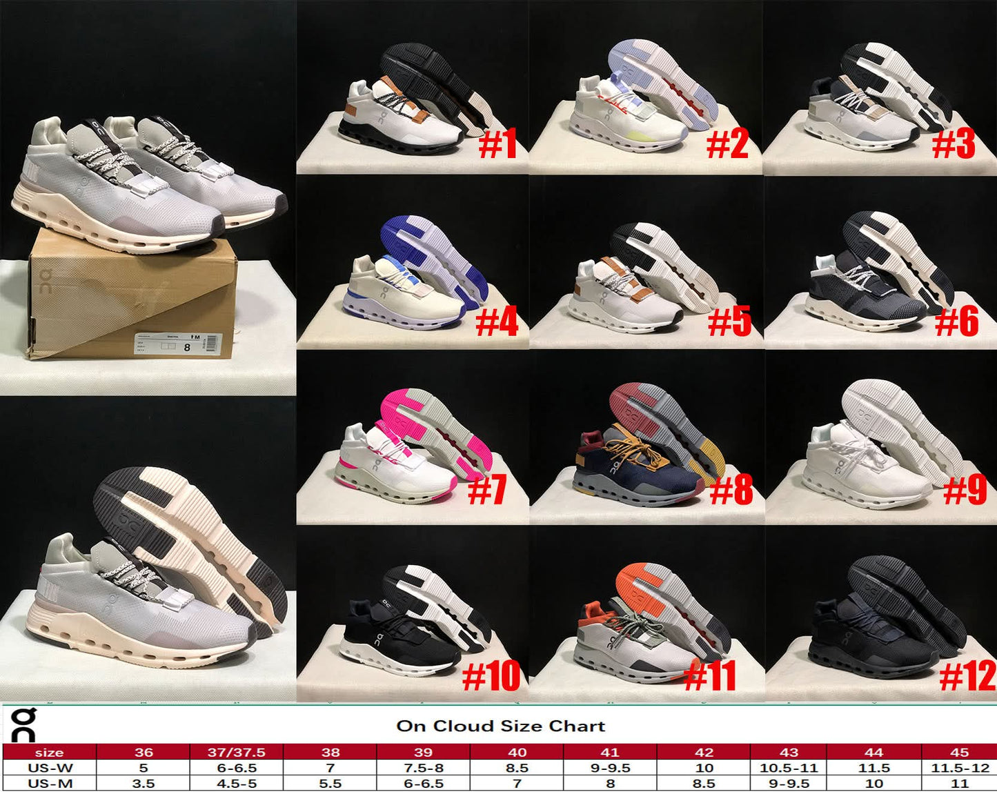 On C Sneakers NEW 1-12**