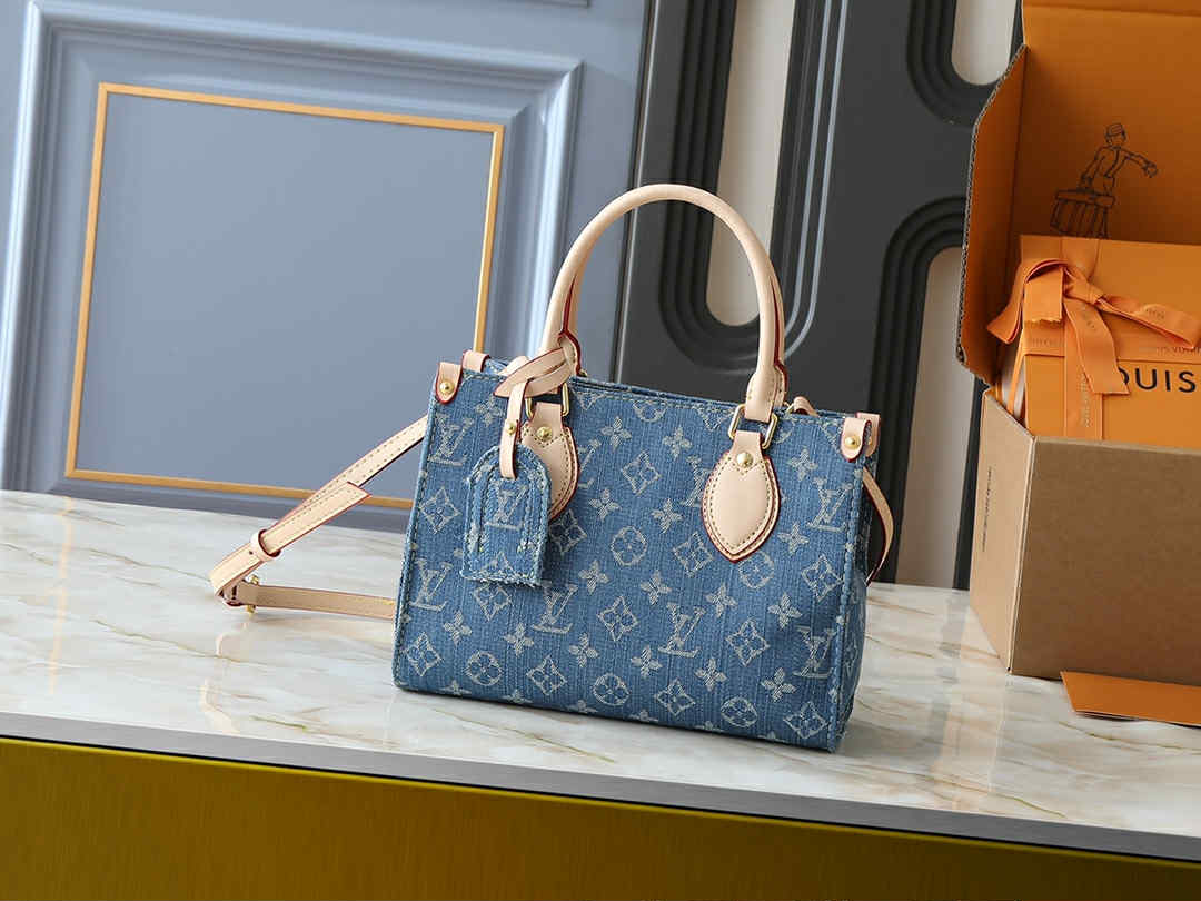 L Denim Crossbody Bag