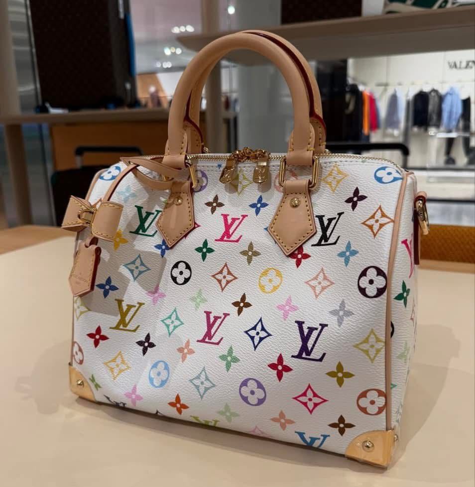 L Speedy White/Color Bag
