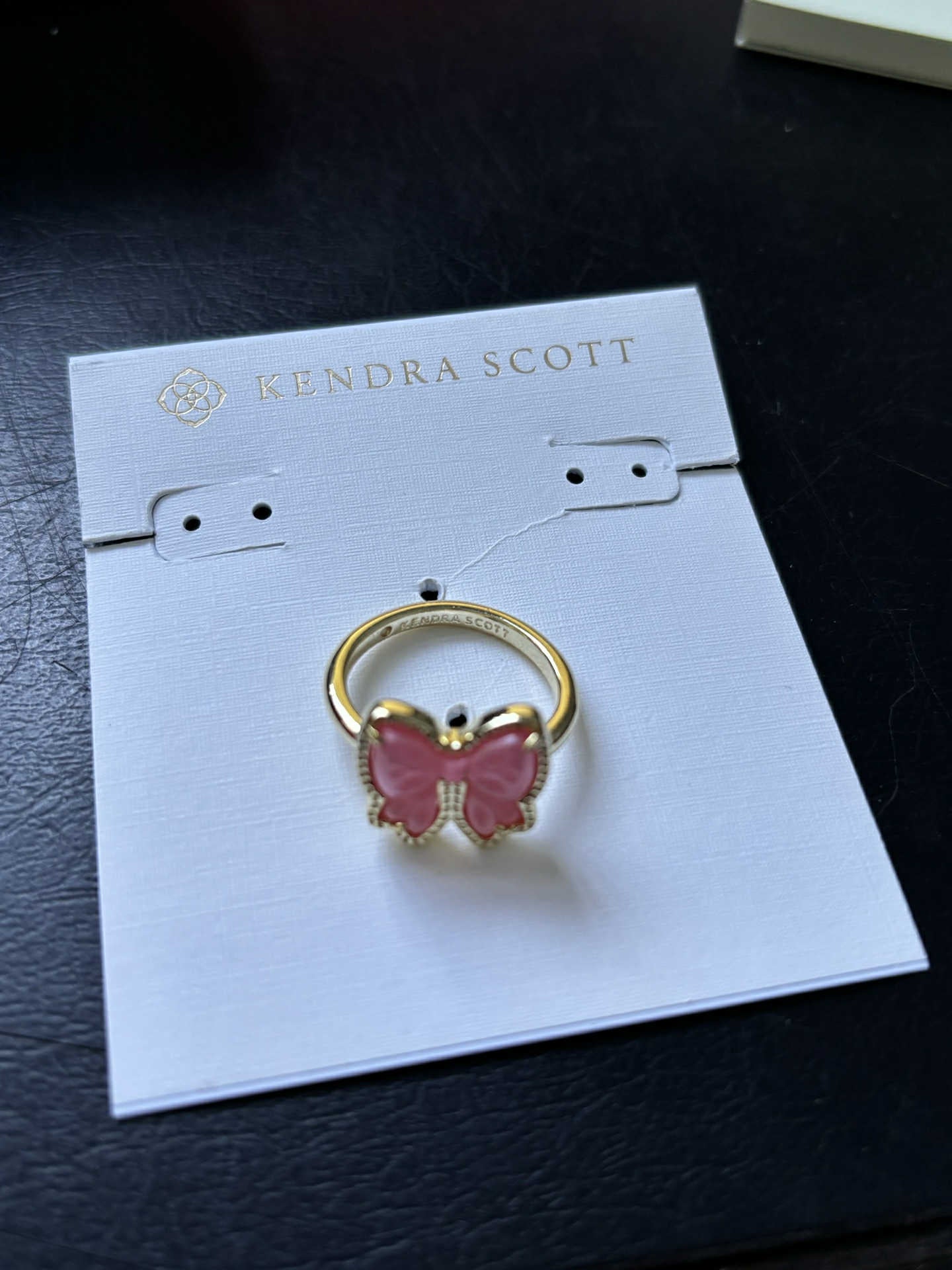 K-S Pink Bow Ring