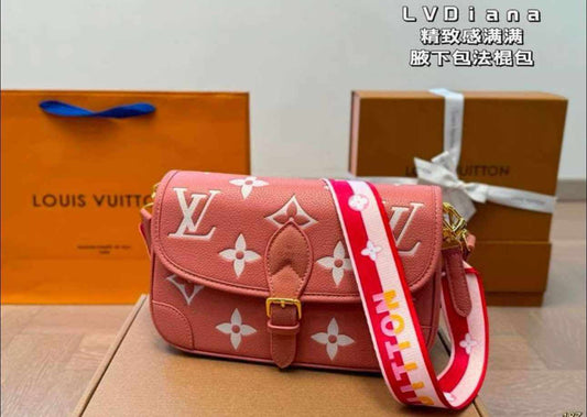 L Pink/White Diane Bag