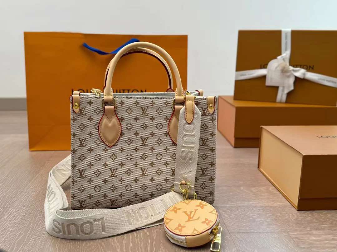 L OTG Beige Mono Bag