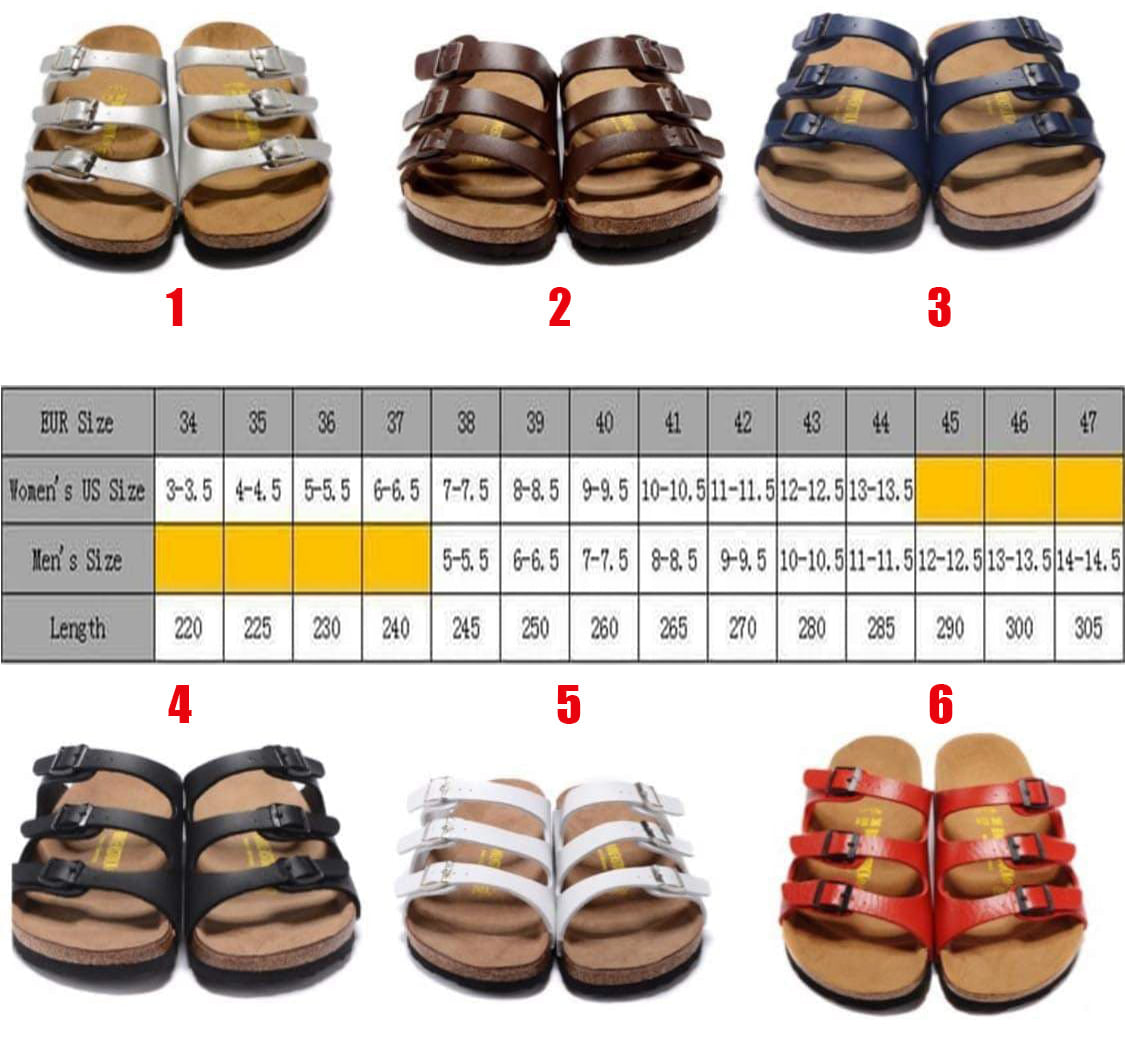 B-irk 3 Strap Sandals 1-6