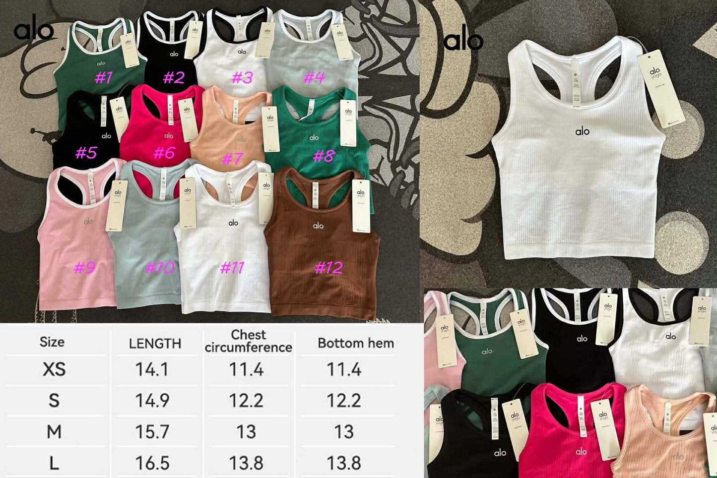 A.L.O Cropped Ribbed Tank