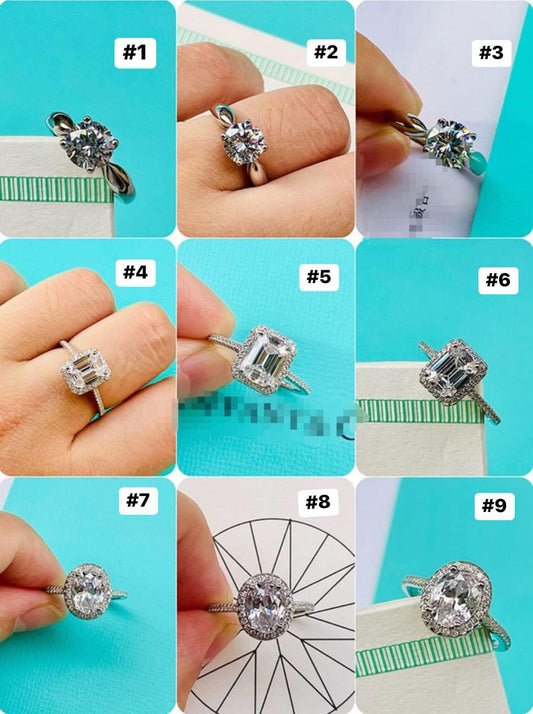 T&C Center Stone Rings 1-9