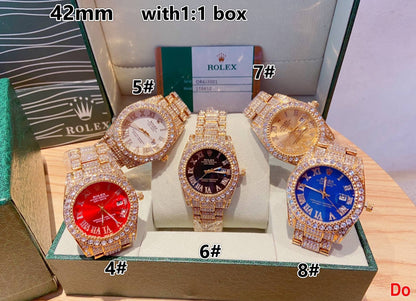 R Watches Encrusted 4-8 -Gold