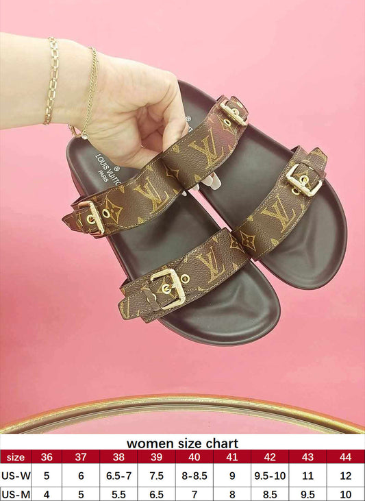 L Boujee Sandals Brown Mono