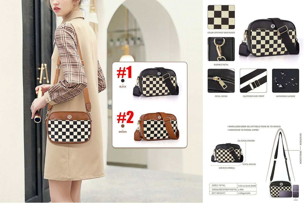 🍋 Lu  Checkered Crossbody 2