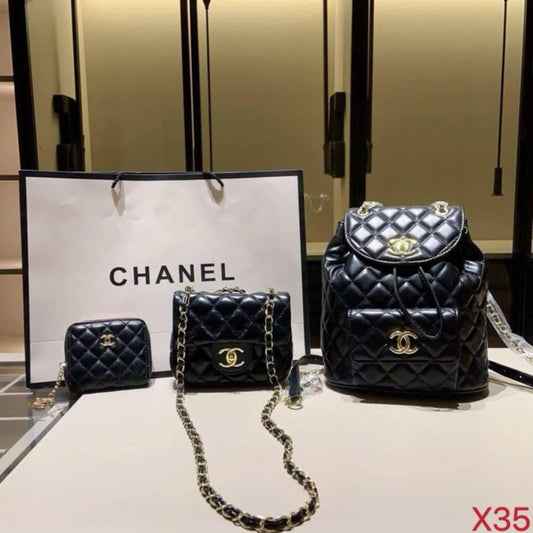 CC Black Quilted Set