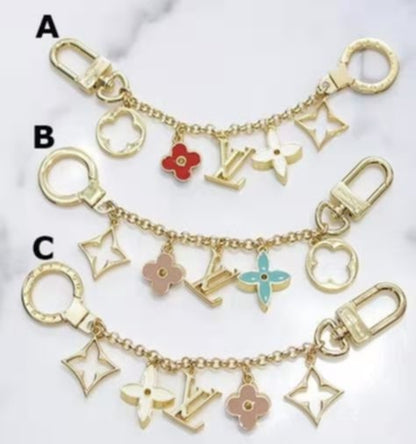 L Charm Keychains ABC