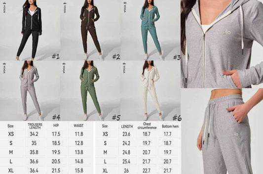 A.L.O. Zip up/ Pant Sets