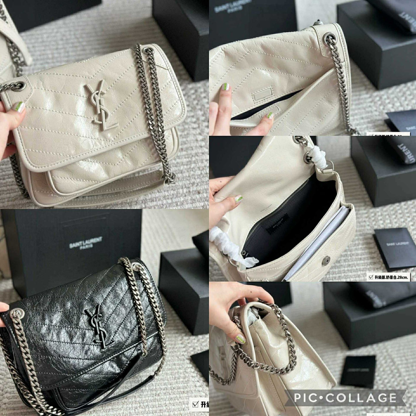 Y Bags Cream/Black