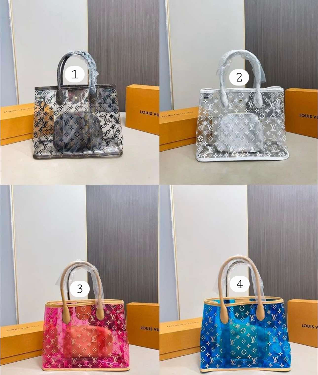 L Clear Tote Shoulder Bags 1-4