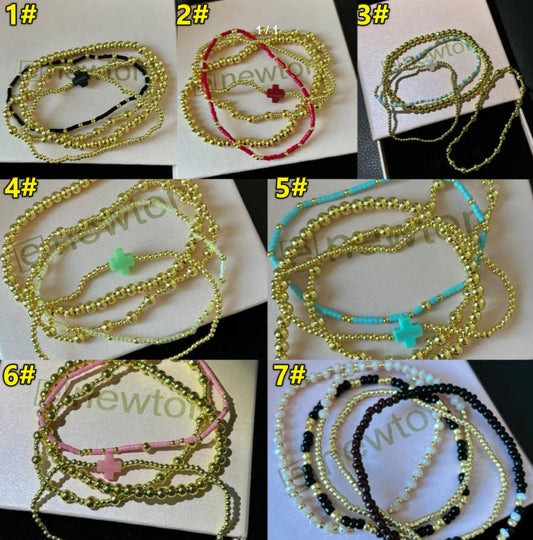 E Stacked Beaded Bracelets 5