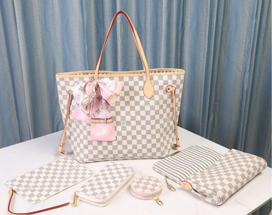 L Checkered Bag Set 2