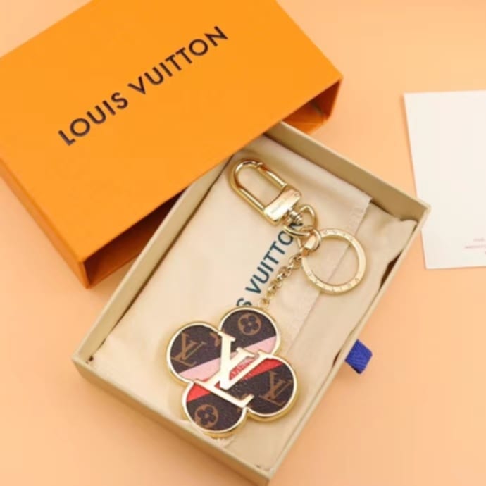 L Flower Logo Keychain