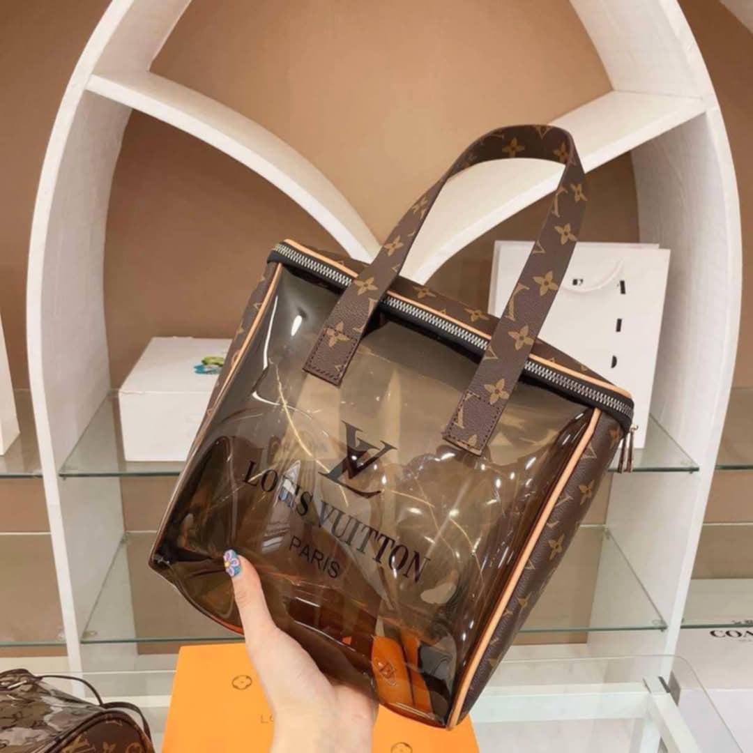 L Clear Brown Bag