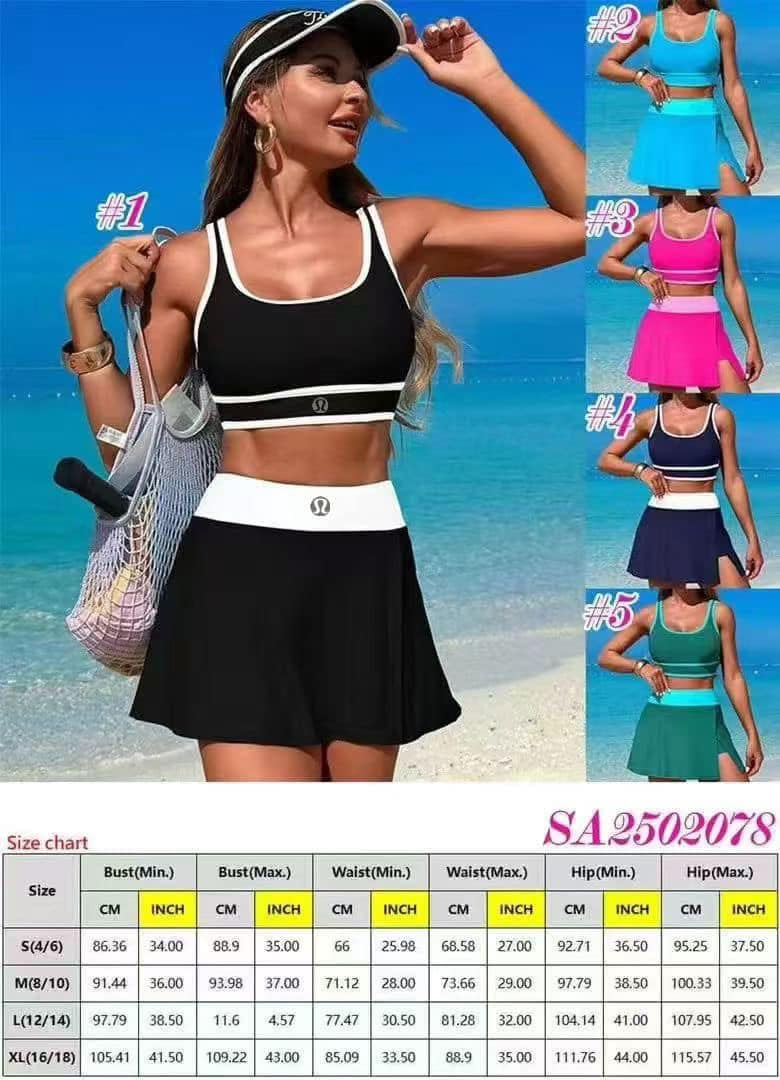 🍋 Lu Tennis Sets Bra/Skirt